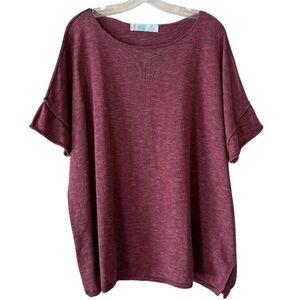 Free People Winnie Sweater Tee Merlot